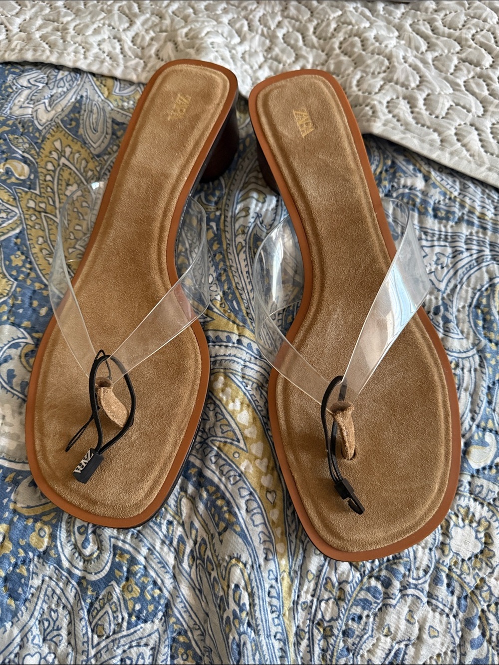 Zara Beige Chunky-Soled Penny Loafers